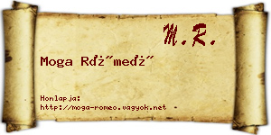 Moga Rómeó névjegykártya